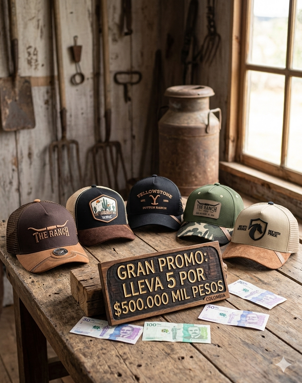 Combo 5 Gorras x $500.000