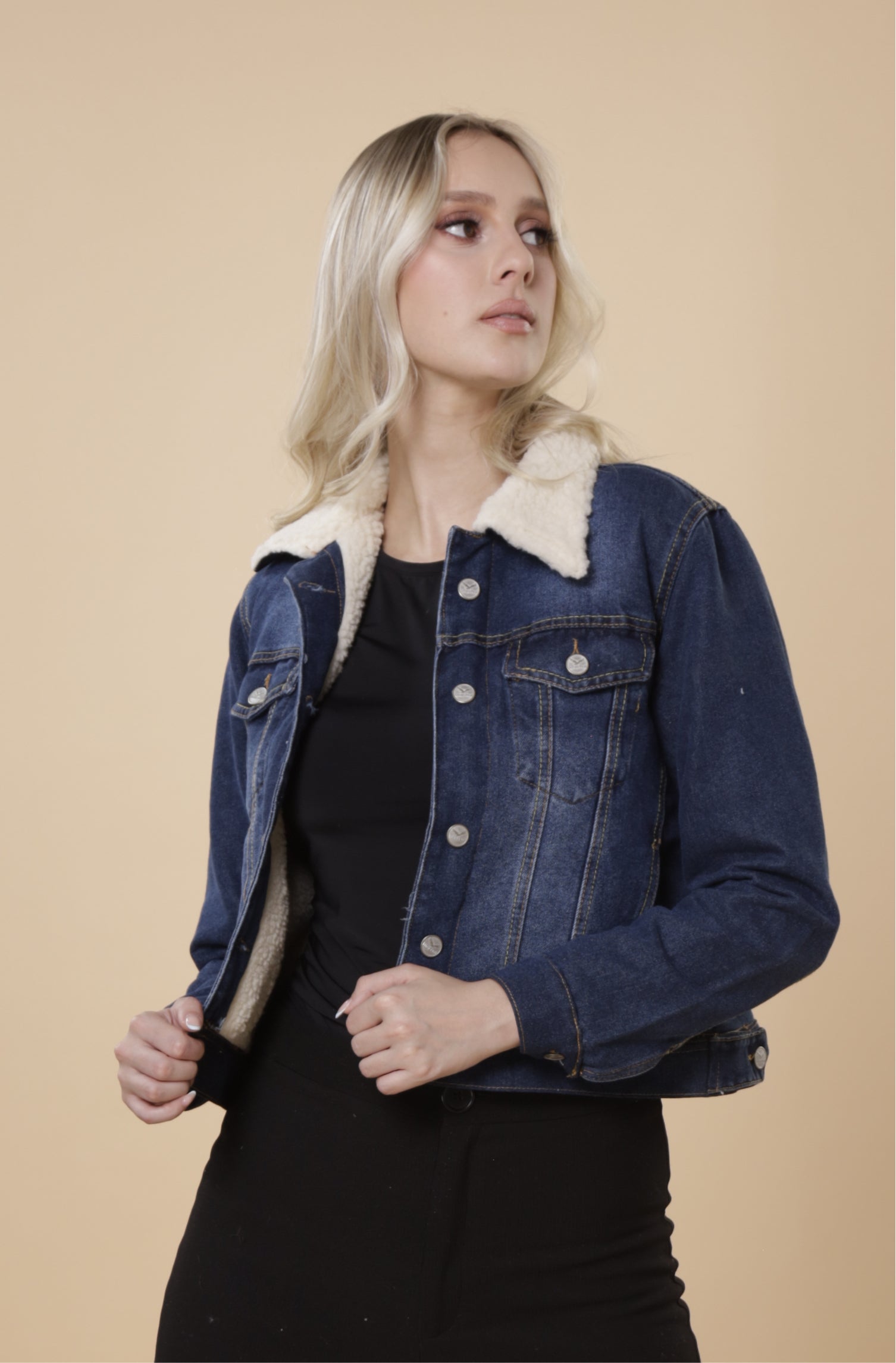 Chaqueta indigo con forro - The Ranch