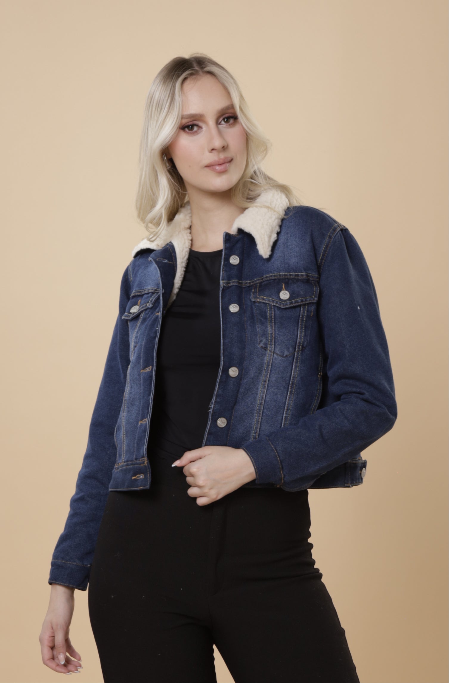 Chaqueta indigo con forro - The Ranch